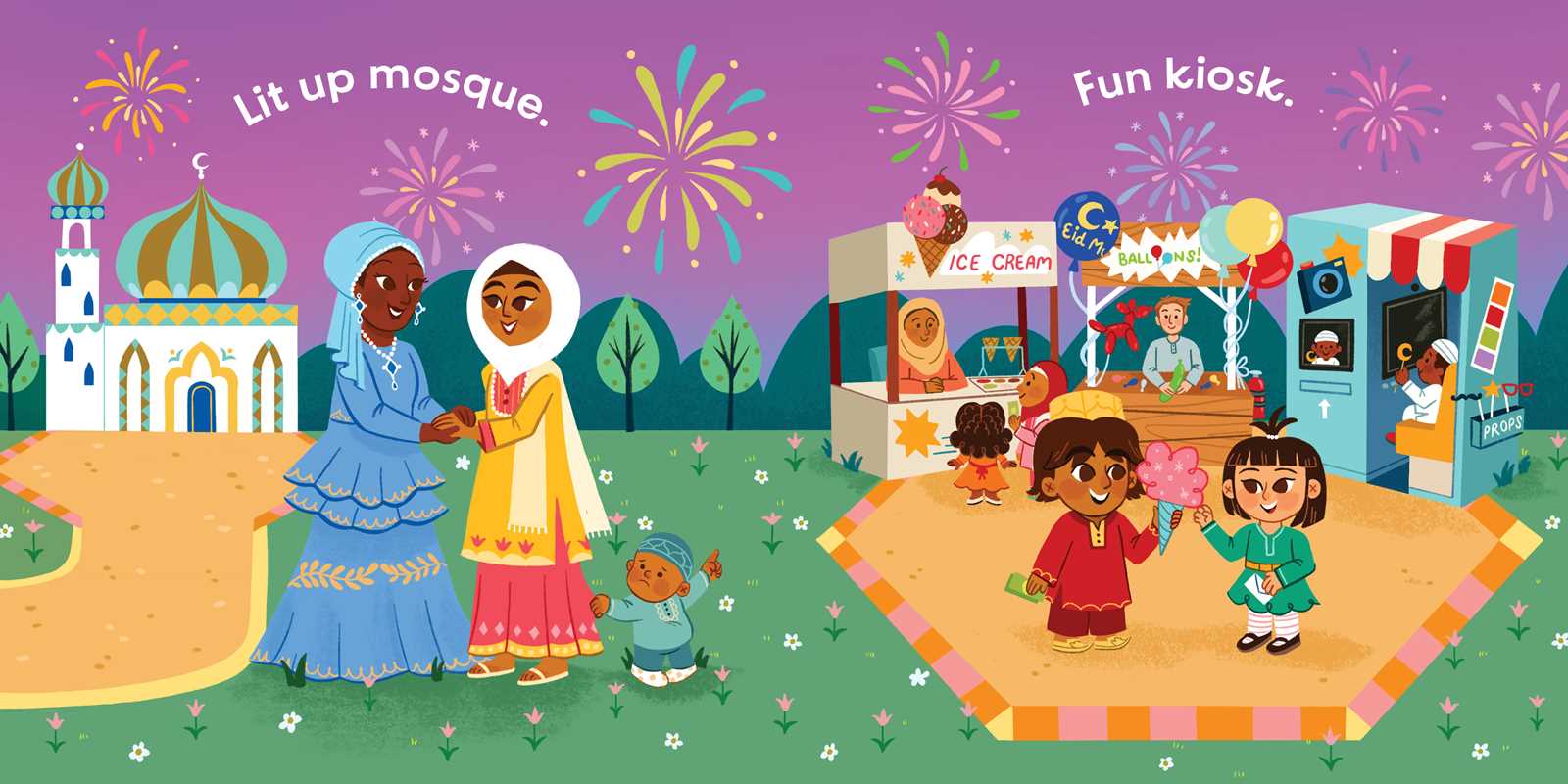 Excited for Eid (An Our Neighborhood Series Board Book for Toddlers Celebrating Islam) by Marzieh Abbas: Board Books; 26 pages / English