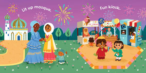 Excited for Eid (An Our Neighborhood Series Board Book for Toddlers Celebrating Islam) by Marzieh Abbas: Board Books; 26 pages / English