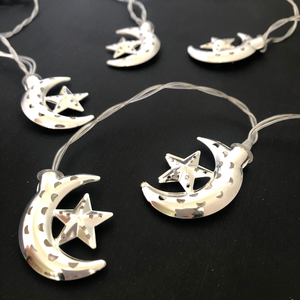Crescent Moon & Star Fairy Lights - 1.6m