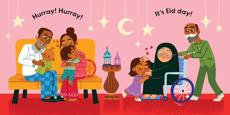 Excited for Eid (An Our Neighborhood Series Board Book for Toddlers Celebrating Islam) by Marzieh Abbas: Board Books; 26 pages / English