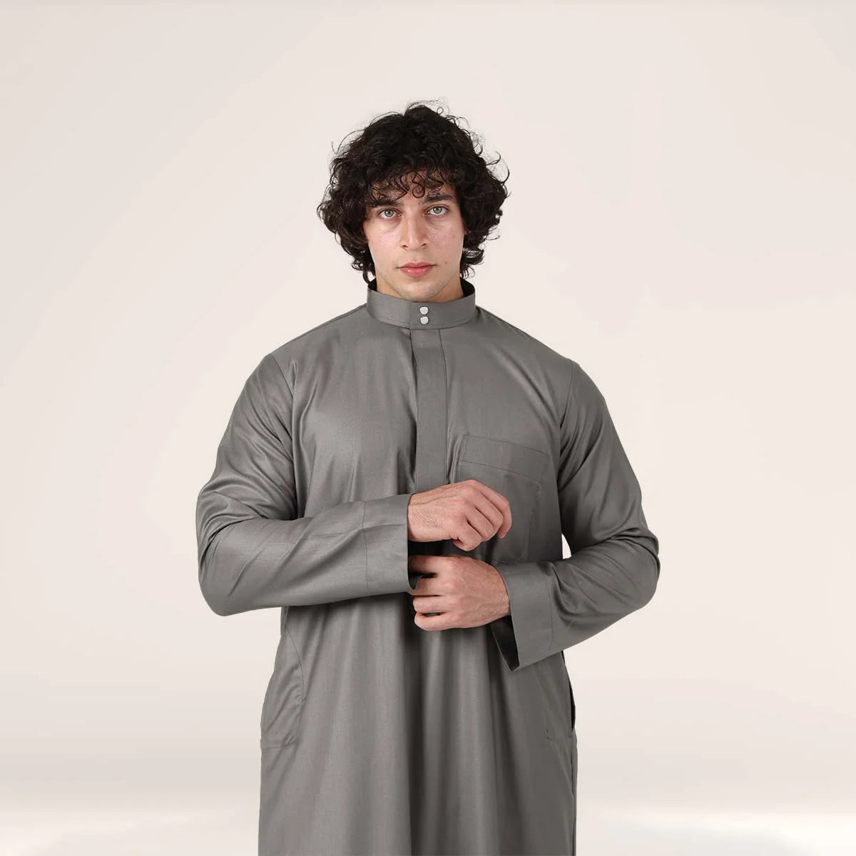Collar Thobe Anthracite Grey