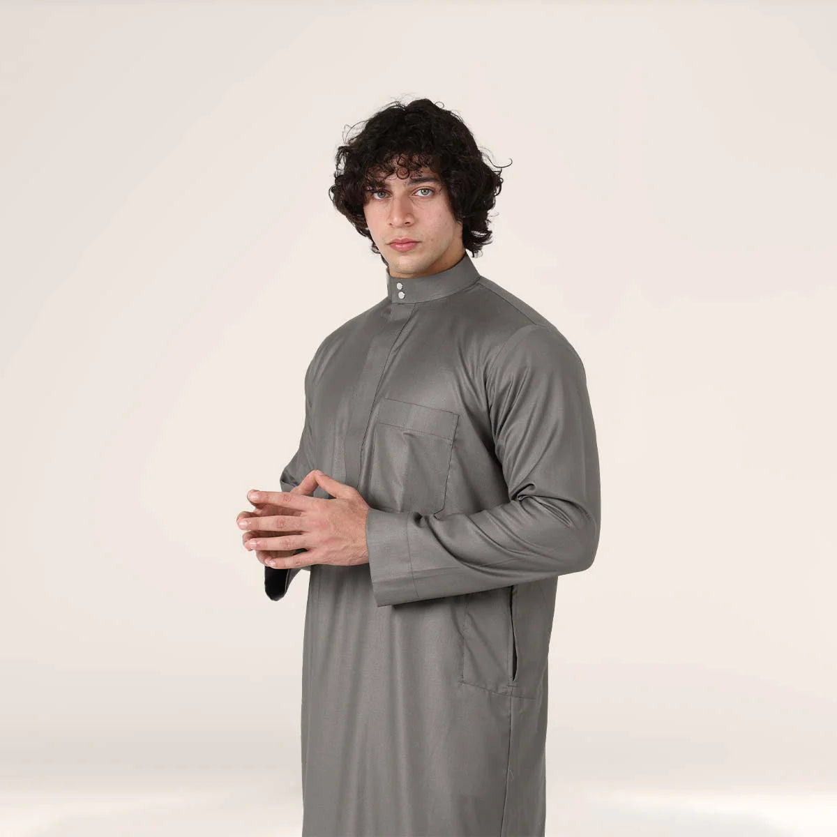 Collar Thobe Anthracite Grey