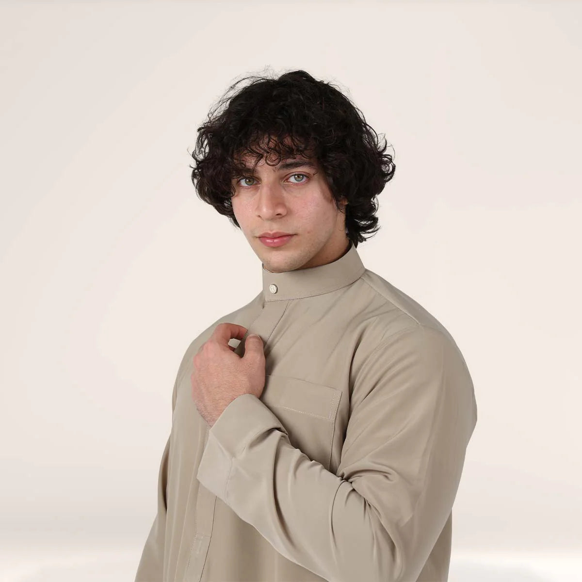Collar Thobe Desert Sand