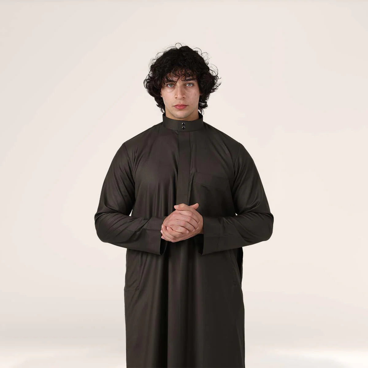 Collar Thobe Imperial Olive