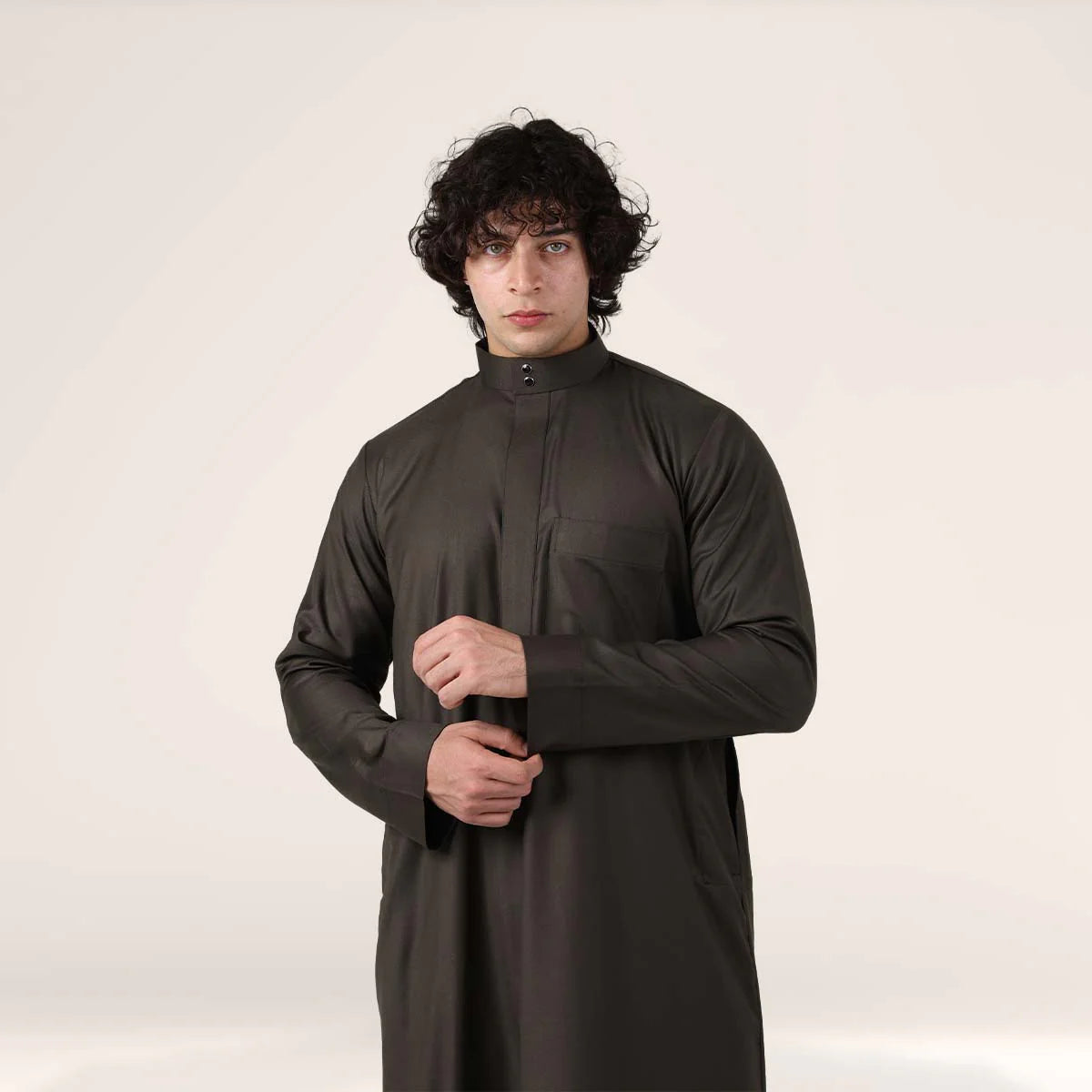Collar Thobe Imperial Olive