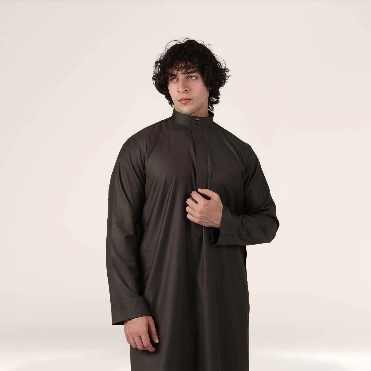 Collar Thobe Imperial Olive