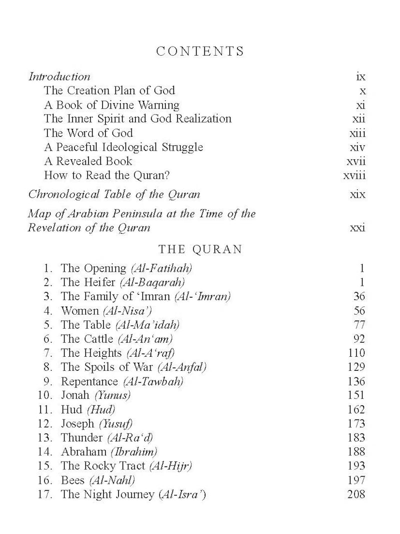 The Quran: Translation by Maulana Wahiduddin Khan (English Only)