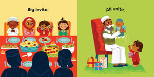 Excited for Eid (An Our Neighborhood Series Board Book for Toddlers Celebrating Islam) by Marzieh Abbas: Board Books; 26 pages / English