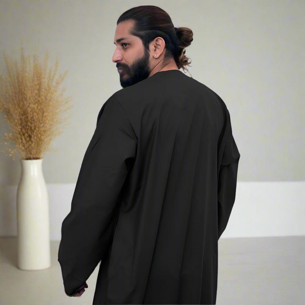 Black and Grey Omani Dishdasha