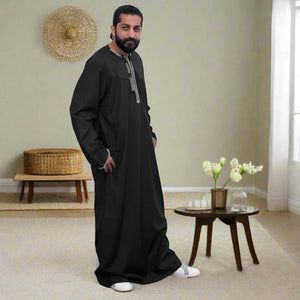 Black and Grey Omani Dishdasha