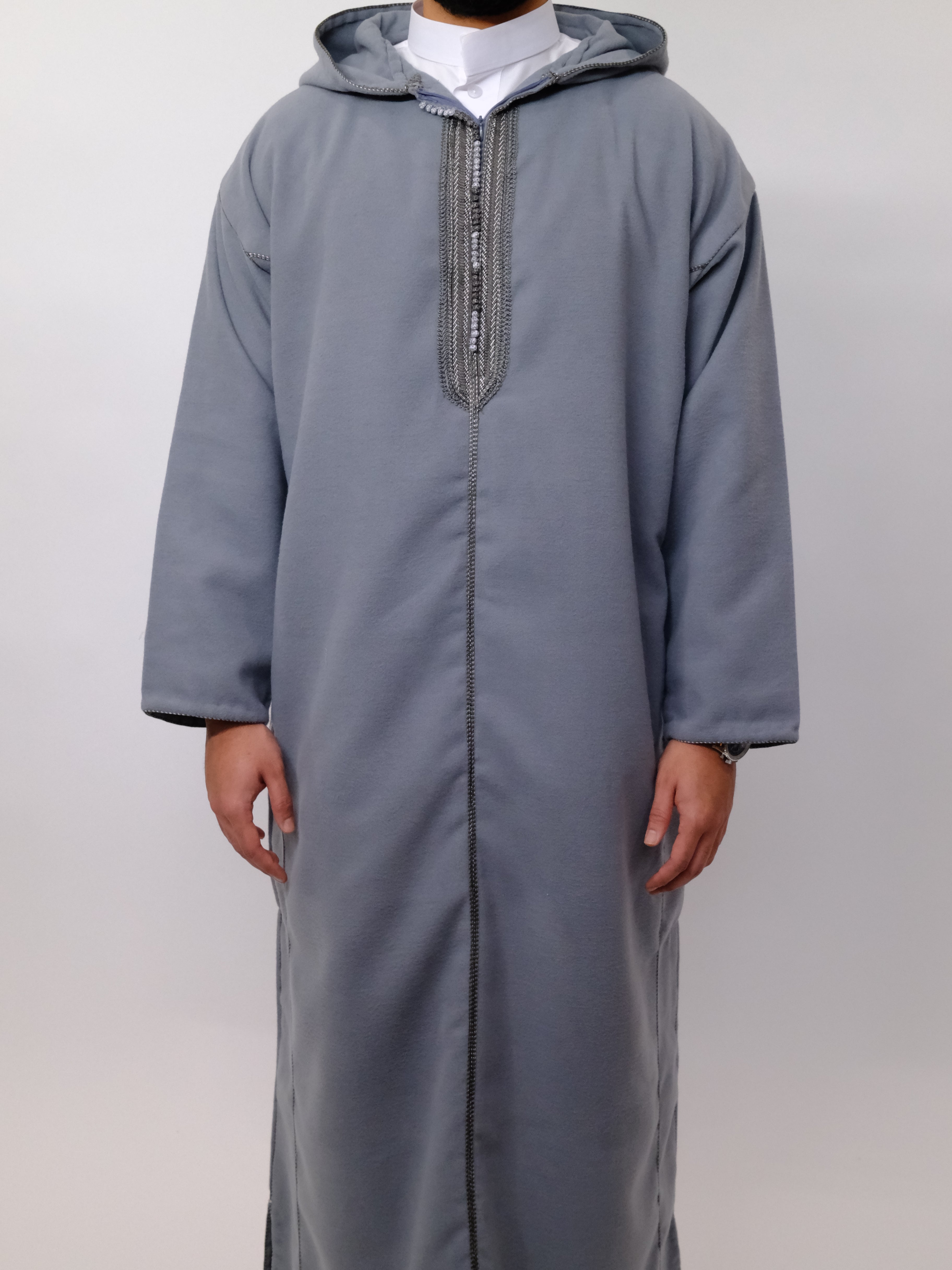 Premium Platinum Gray Djellaba