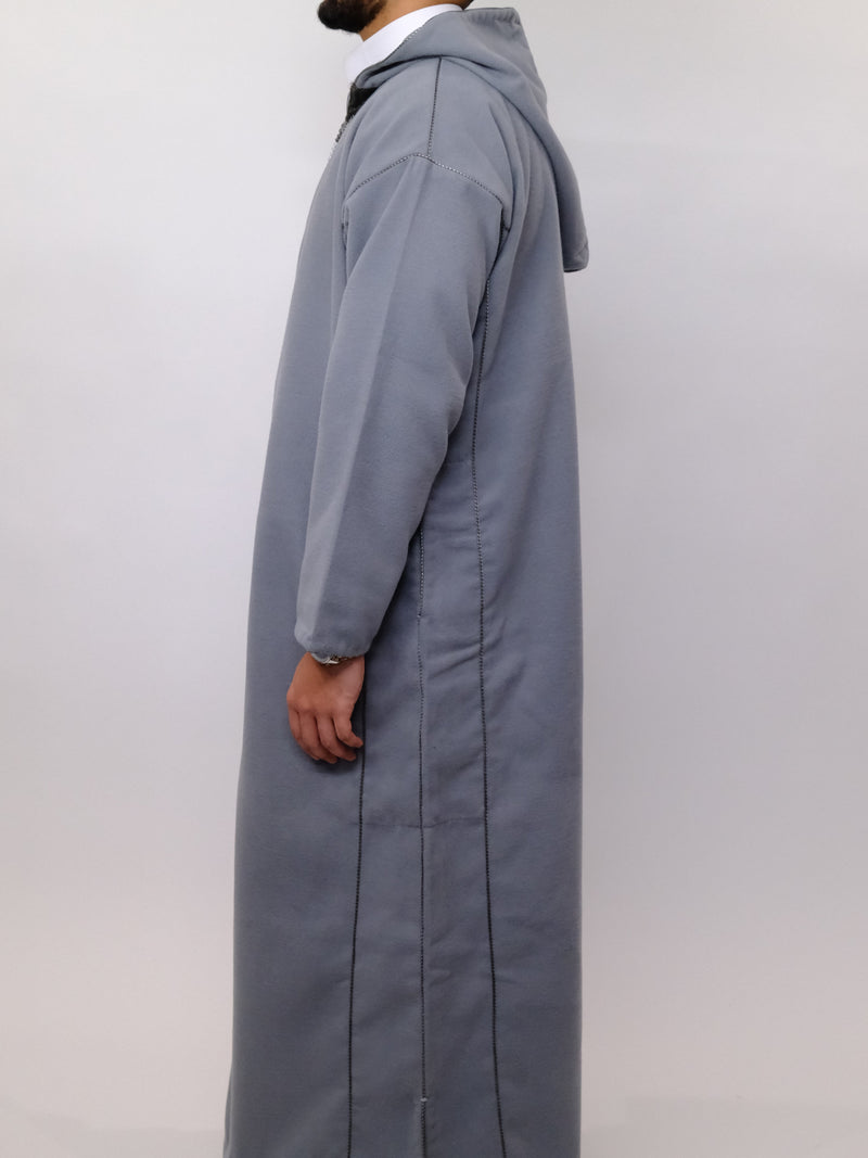 Premium Platinum Gray Djellaba