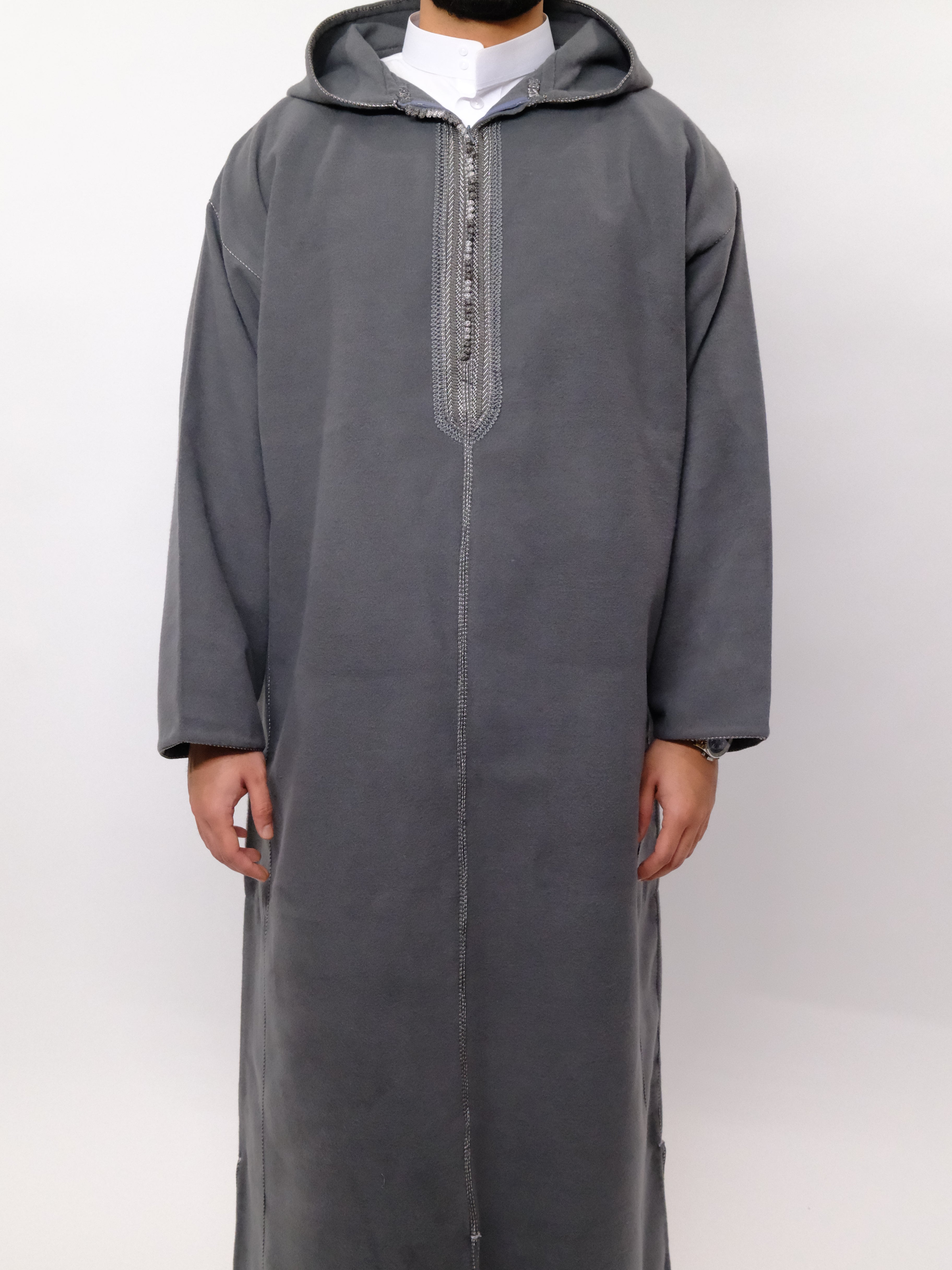 Premium Steel Gray Djellaba