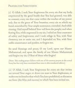Prayers for forgiveness