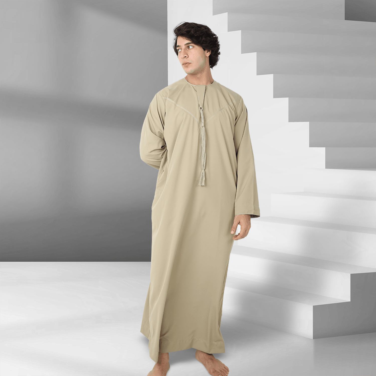 Soft Amber Emirati Thobe