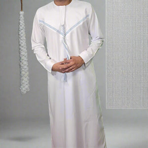 White & Blue Emirati Thobe