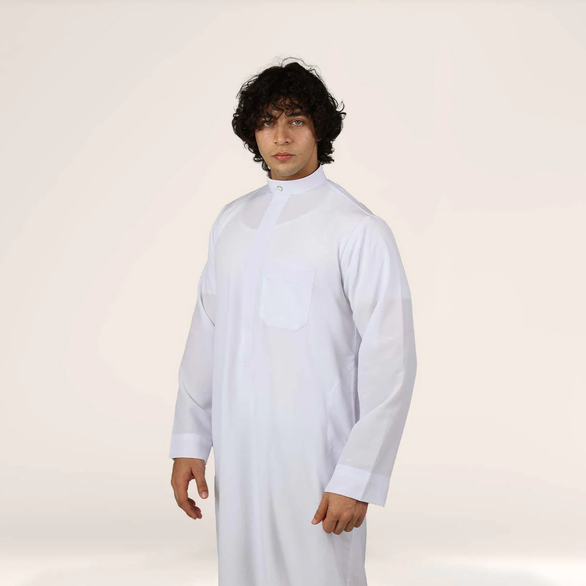 Collar Thobe Arctic White