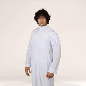 Collar Thobe Arctic White