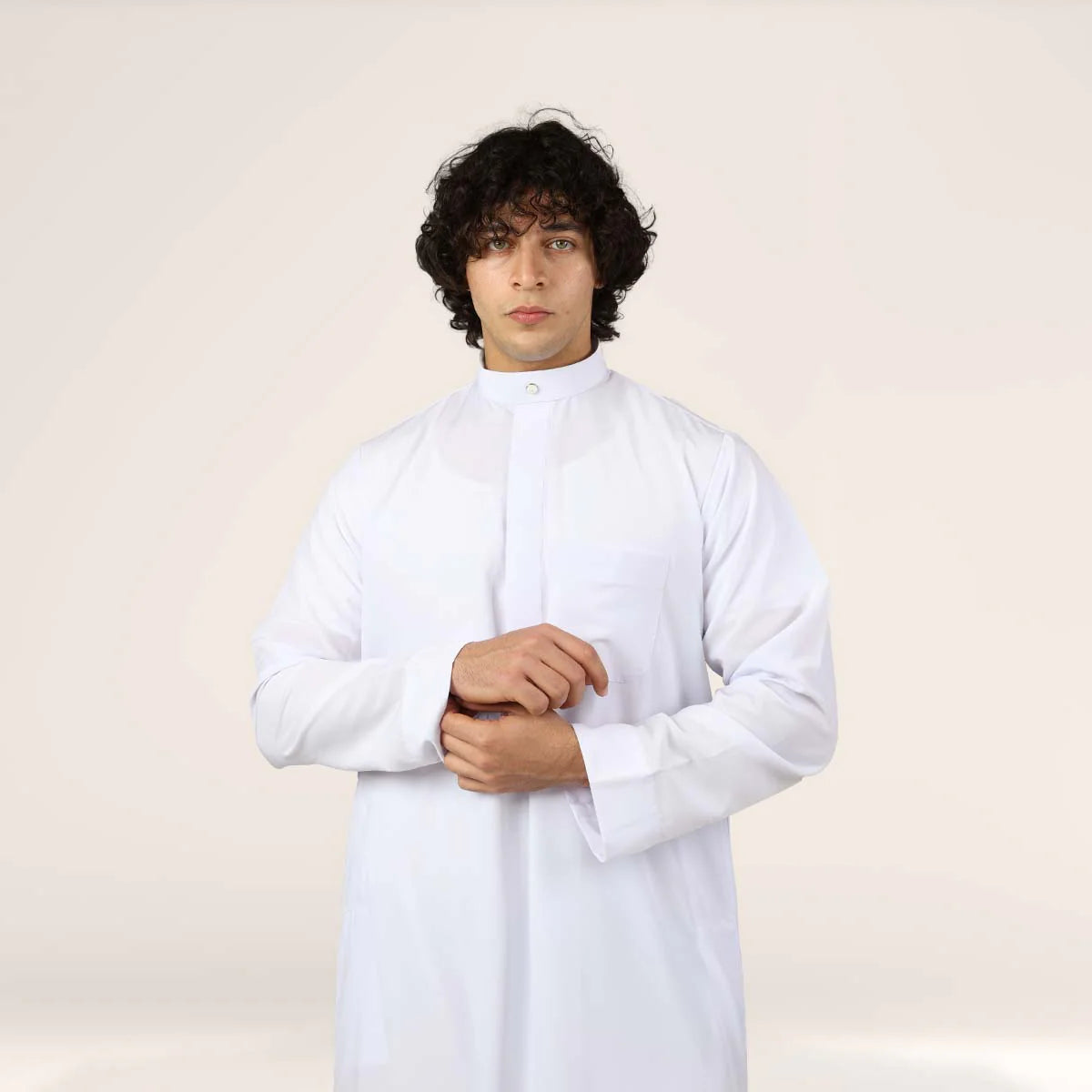 Collar Thobe Arctic White