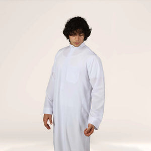 Collar Thobe Arctic White