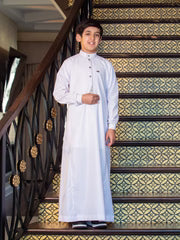Kids Premium Thobe 114B White