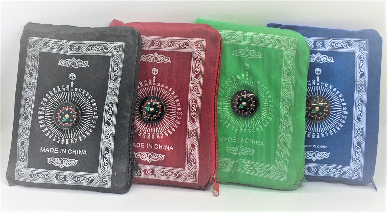 Travel Prayer Mat with Compass Qibla finder